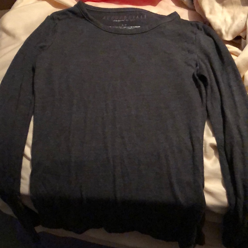 long sleeve grey shirt